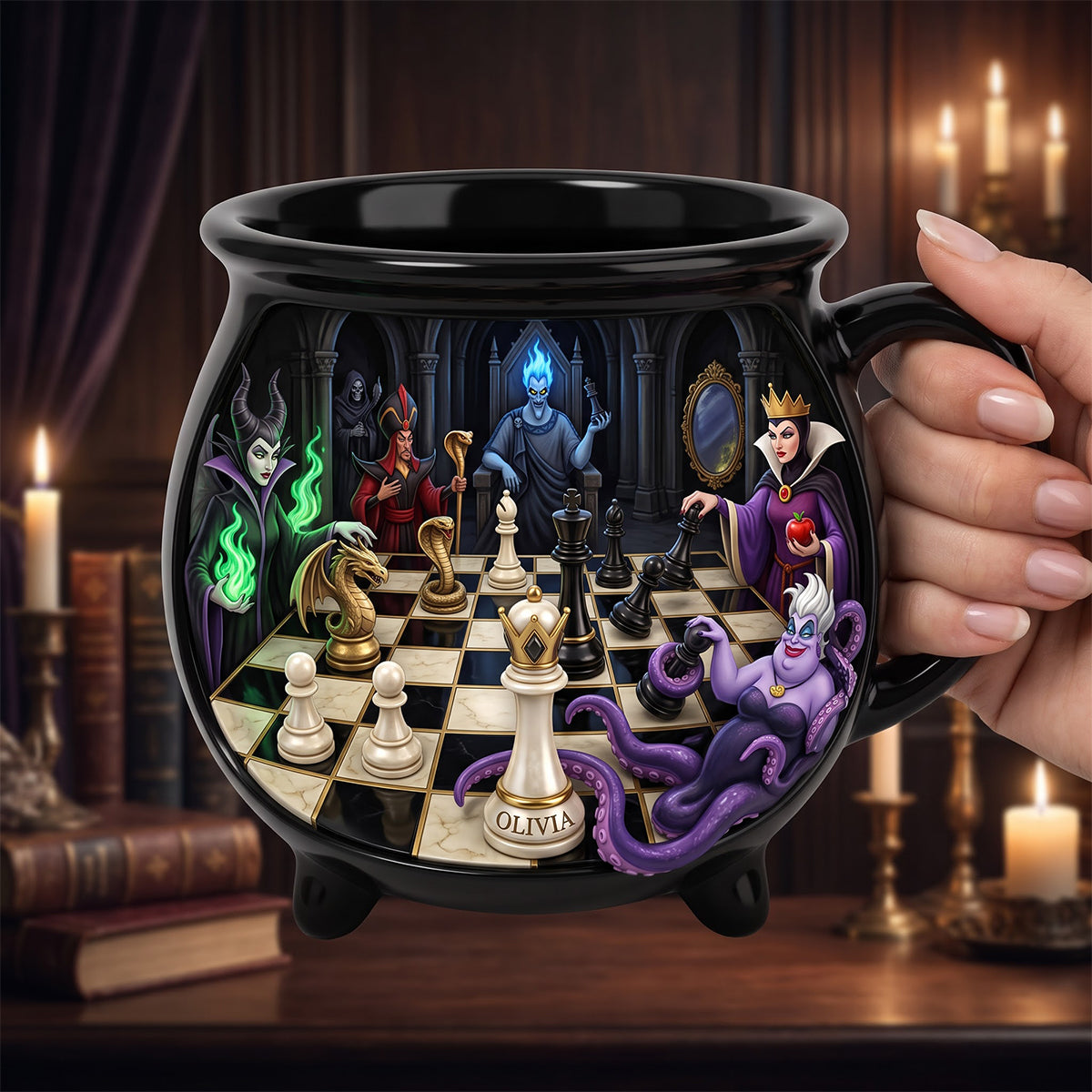 Embrace Your Inner Villain: Personalized Cauldron Mug - Perfect Halloween Gift for Her