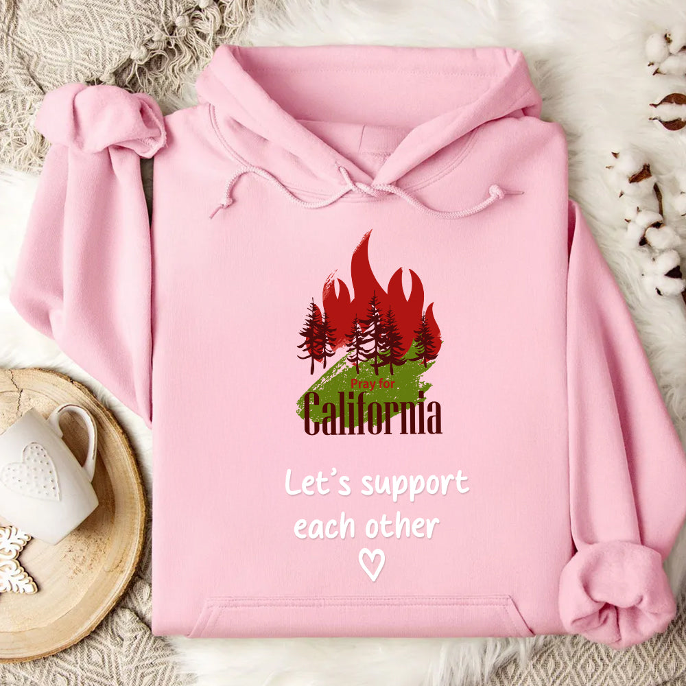 Pray for California Fire Awareness T-Shirt - Support Our Community Shirts PopCulturePrints