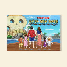 Load image into Gallery viewer, Custom Anime-Inspired Family Canvas: Together We&#39;re One Piece Poster &amp; Canvas PopCulturePrints
