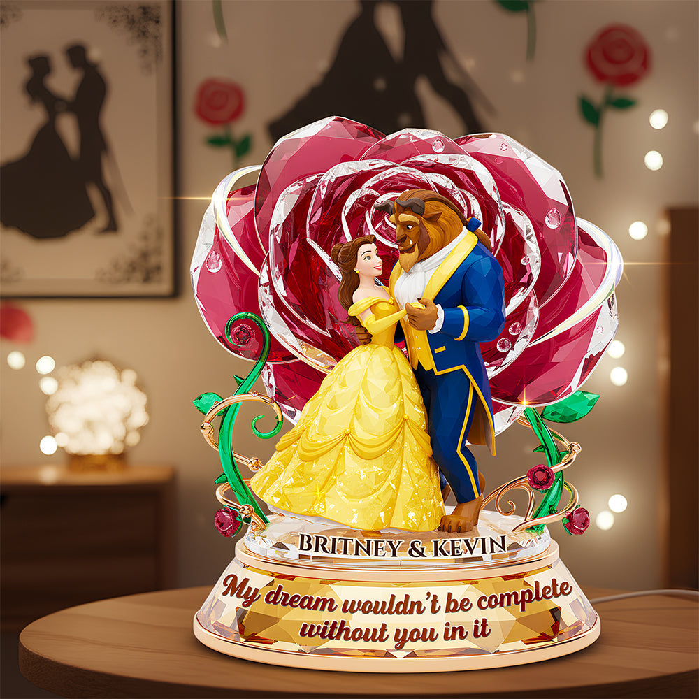 My Dream Wouldn't Be Complete Without You - Romantic Couple Acrylic Light Box - Personalized Gift for Couples Light Box PopCulturePrints