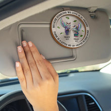 Load image into Gallery viewer, Those We Love Don't Go Away - Personalized Custom Shaped Car Visor Clip for Loved Ones Car Visor Clip PopCulturePrints
