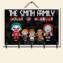 Load image into Gallery viewer, Custom Horror Family Wood Key Hanger Wood Sign PopCulturePrints
