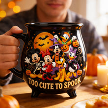 Load image into Gallery viewer, Cute Halloween Night Ceramic Cauldron Mug - Personalized Halloween Gifts 03pgdt220826 Cauldron Mug PopCulturePrints
