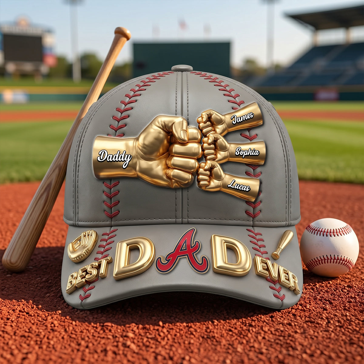 Best Dad Ever - Personalized Dad Squad Athletic Club Classic Cap Caps PopCulturePrints