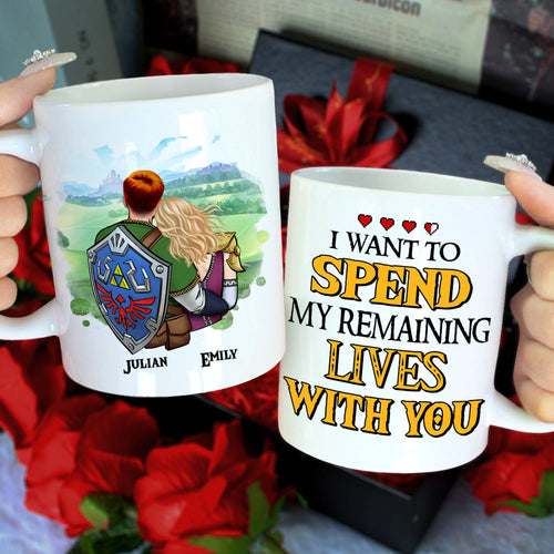 Personalized Fantasy Adventure Mug - Spend My Lives With You Coffee Mug PopCulturePrints