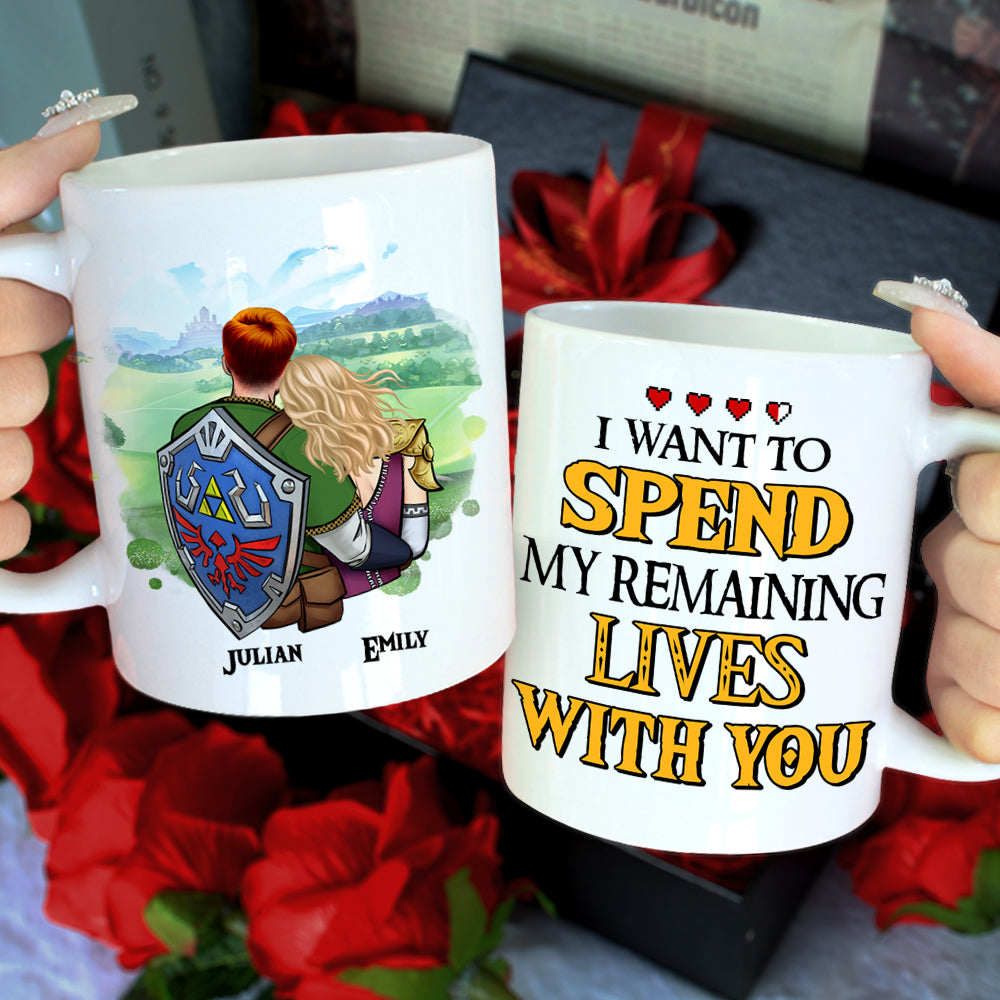 Personalized Fantasy Adventure Mug - Spend My Lives With You Coffee Mug PopCulturePrints