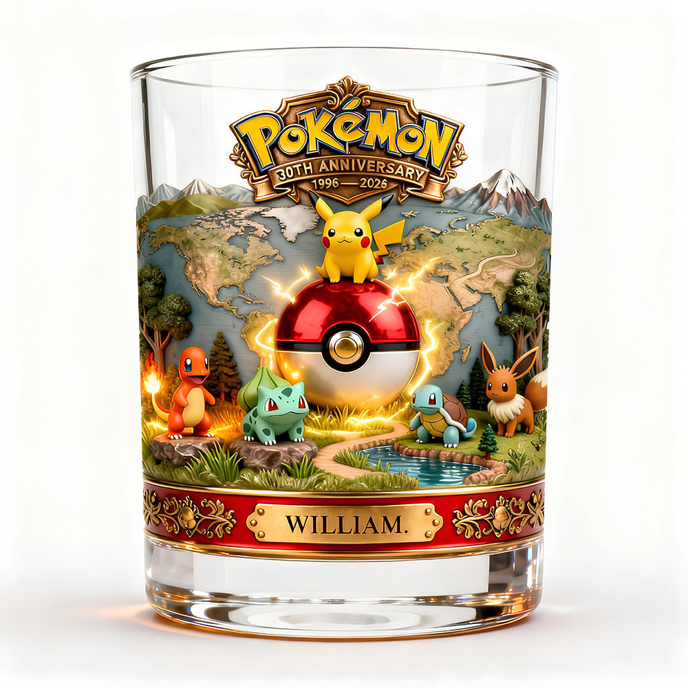 Celebrate Your Love with Custom 'Cute Creature Squad' Glass - Perfect Personalized Anniversary Gift Glass PopCulturePrints