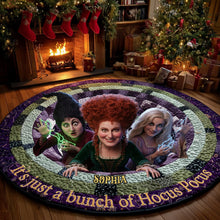Load image into Gallery viewer, “It’s just a bunch of Hocus Pocus” - Personalized Quilted Round Mat for Movie Fans Doormat PopCulturePrints
