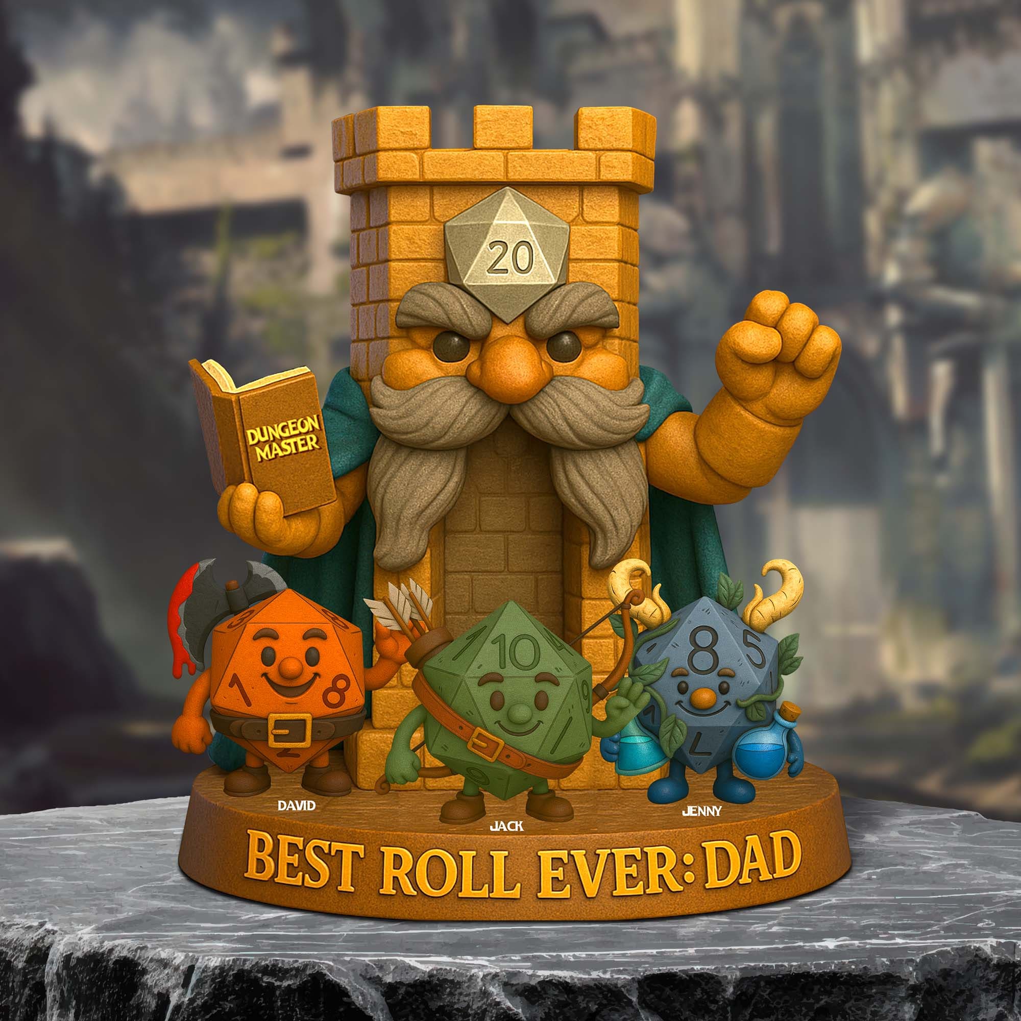 "The Best Roll Ever" - Personalized Gift for Dads and Grandpas - Custom Plaque Shaped Plaques PopCulturePrints