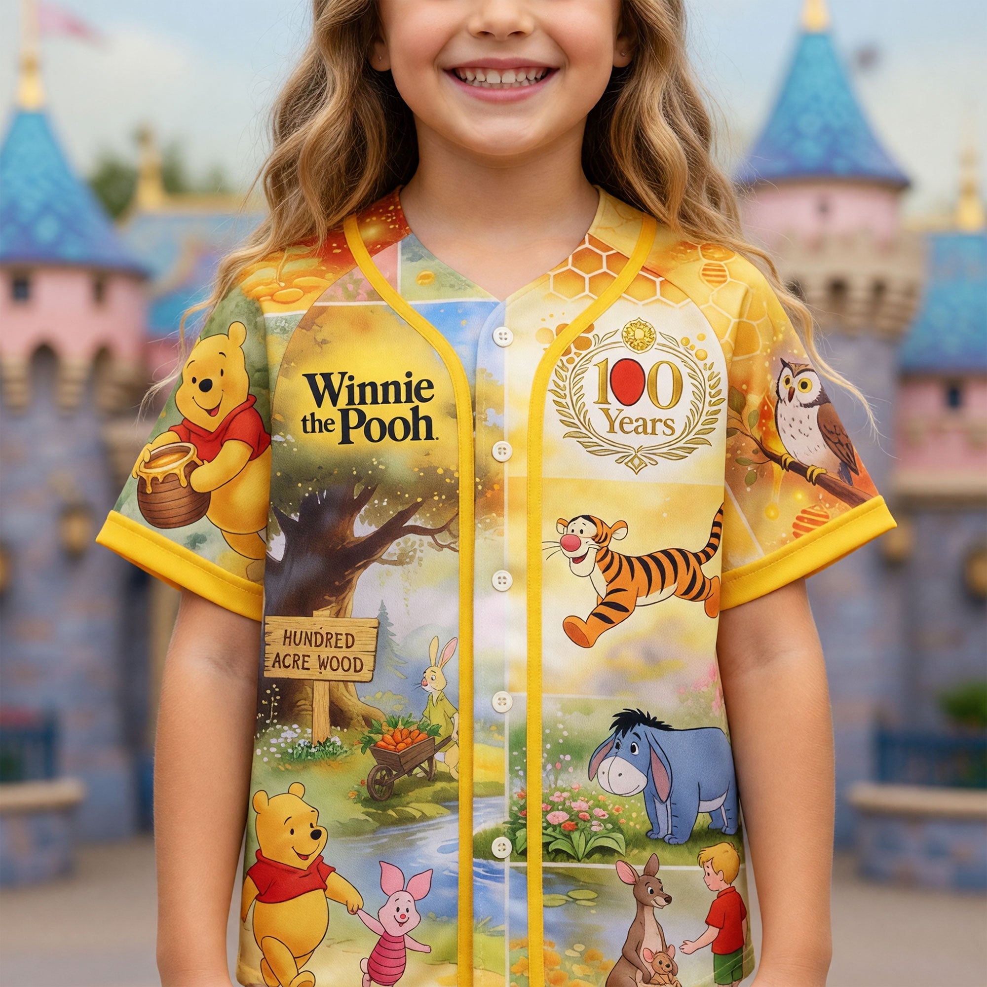 Explore Friendship in the Hundred Acre Wood - Cute Jersey for Personalization