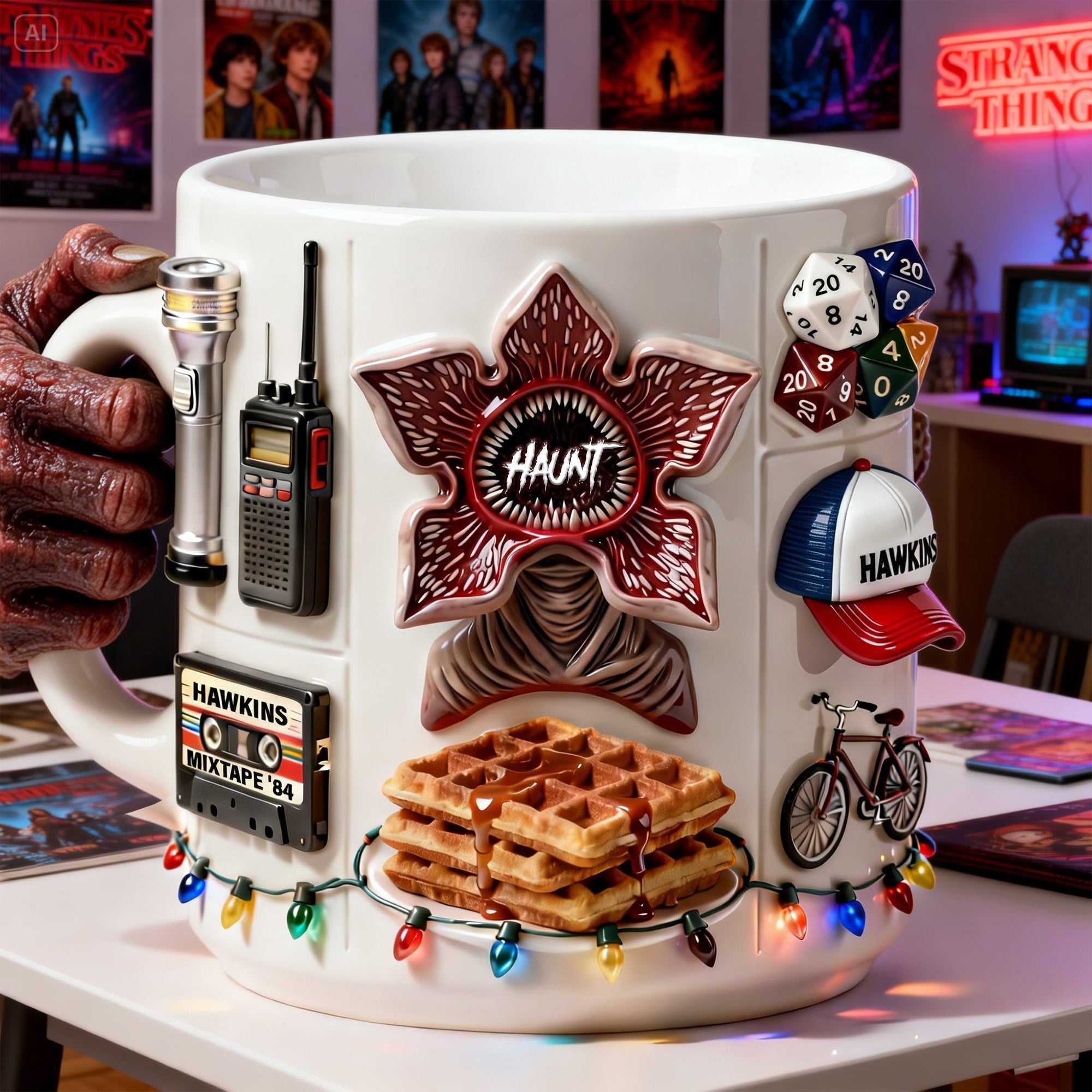 “Embrace Your Inner Hero” - Retro Horror Adventure Coffee Mug - Personalized Gift for Fantasy Lovers Coffee Mug PopCulturePrints