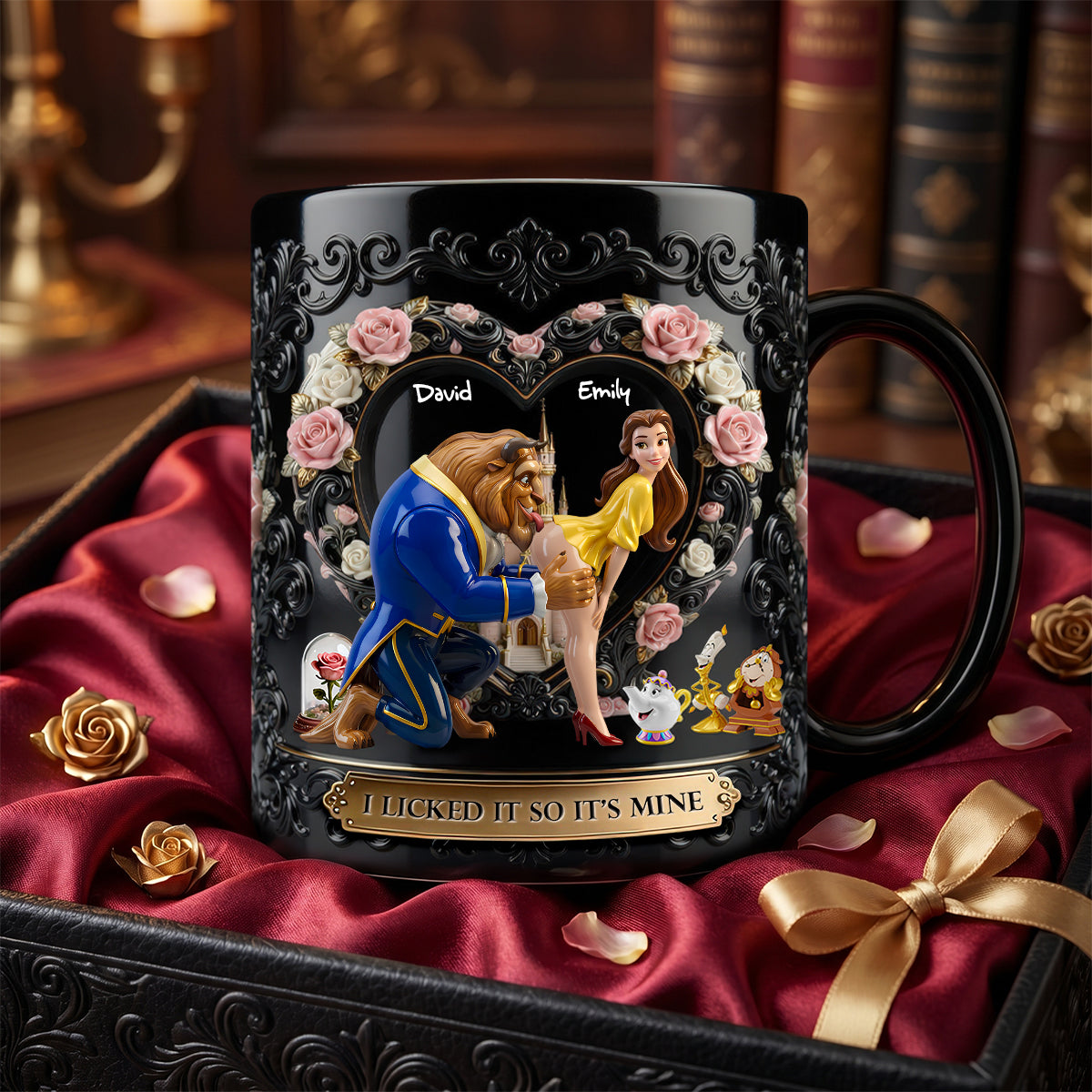 I Licked It So It's Mine - Naughty Fairy Tale Couple Magic Coffee Mug - Personalized Gift for Couples