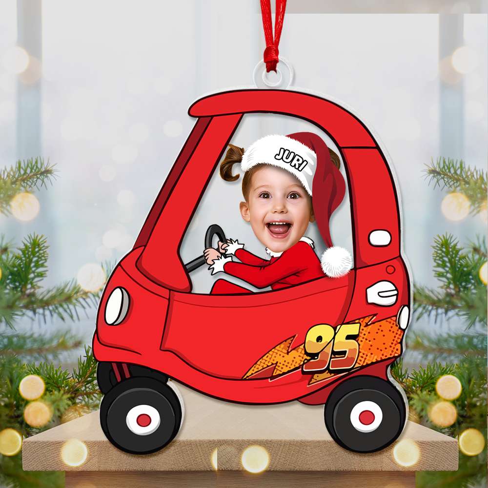 Personalized Kids Car Photo Ornament Ornament PopCulturePrints