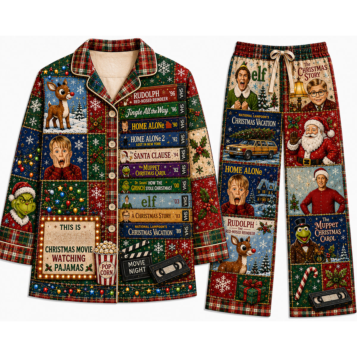 Holiday Cheer Family Pajama Set - Personalized Gift For Christmas 04NATN070926 Pajama Set PopCulturePrints