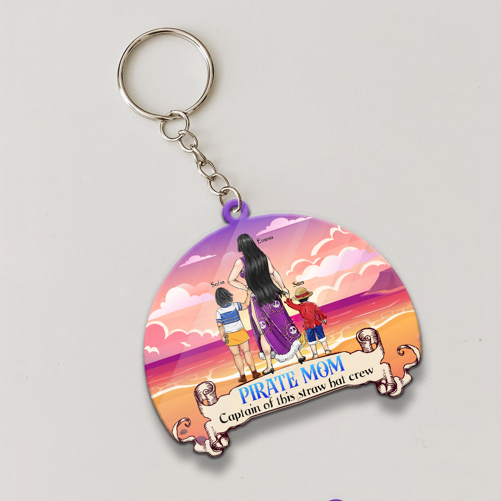 Custom Pirate Mom Keychain - Mother's Day Gift Keychains PopCulturePrints