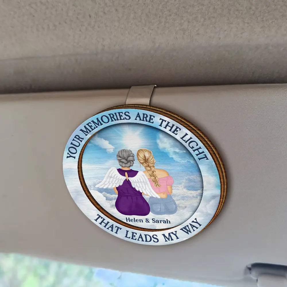 Your Memories Are The Light - Personalized Custom Shaped Car Visor Clip Gift Car Visor Clip PopCulturePrints