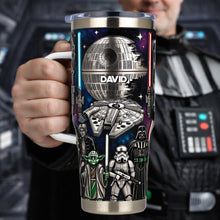 Load image into Gallery viewer, “Unleash the Galaxy!” - Futuristic Space Warrior Tumbler - Personalized Gifts for Sci-Fi Lovers, Space Enthusiasts, and Unique Gifting Occasions Tumbler Cup PopCulturePrints
