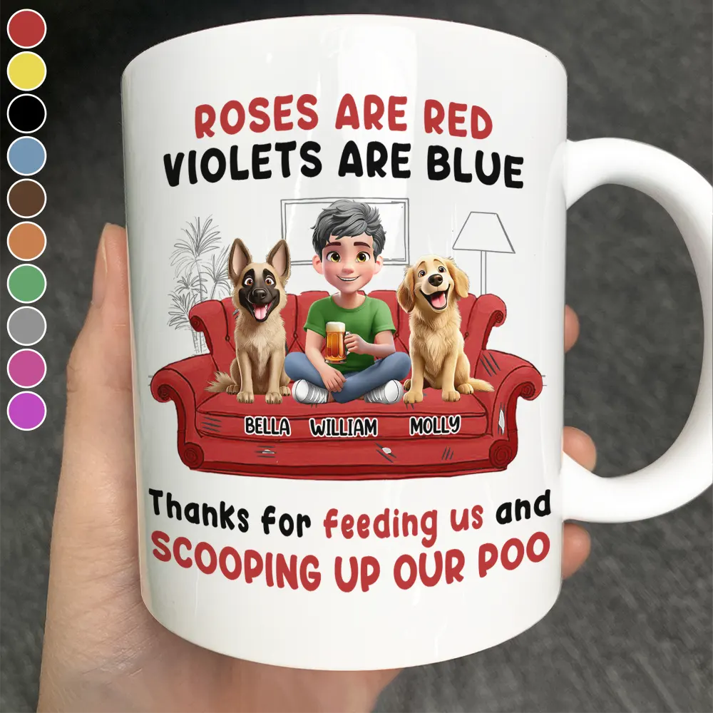 Roses Are Red, Violets Are Blue - Personalized Dog Lovers Mug Mug PopCulturePrints