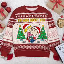 Load image into Gallery viewer, Personalized Christmas Ugly Sweater for Couples - &#39;I&#39;m Nuts About You&#39;
