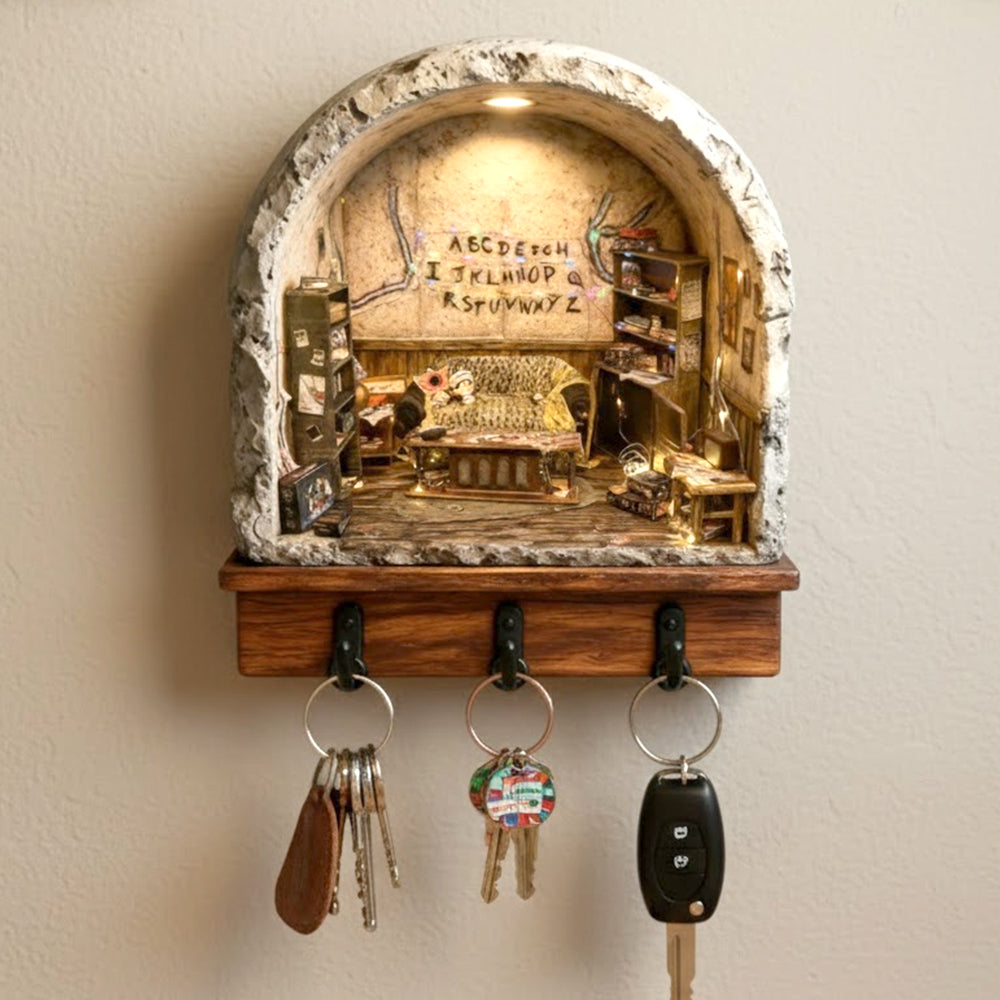 “Home is Where the Keys Are” - Personalized Key Hanger for Fans Wood Sign PopCulturePrints
