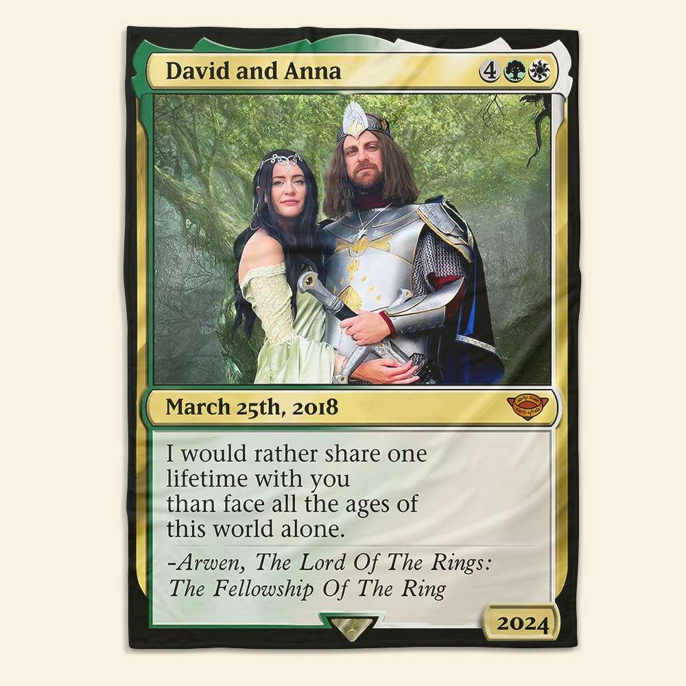 Personalized Fantasy Adventure Blanket for Couples | Unique Love Gift | Valentine's Day Gifts Blanket PopCulturePrints