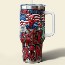 Load image into Gallery viewer, Celebrate Freedom - American Pride Tumbler - Personalized Gifts for Patriotic Fans Tumbler Cup PopCulturePrints
