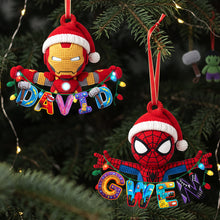 Load image into Gallery viewer, "Unleash Your Holiday Spirit!" - Power Character Alphabet Ornament - Personalized Gift for Christmas - Custom Ornament for Kids, Friends, Family
