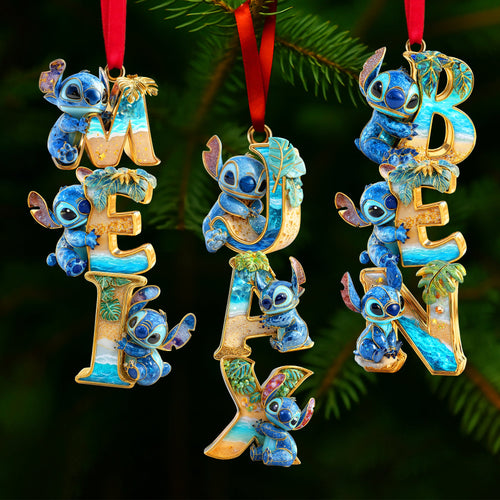 Cute Tropical Alien Ornament - Personalized Christmas Gift Ornament PopCulturePrints