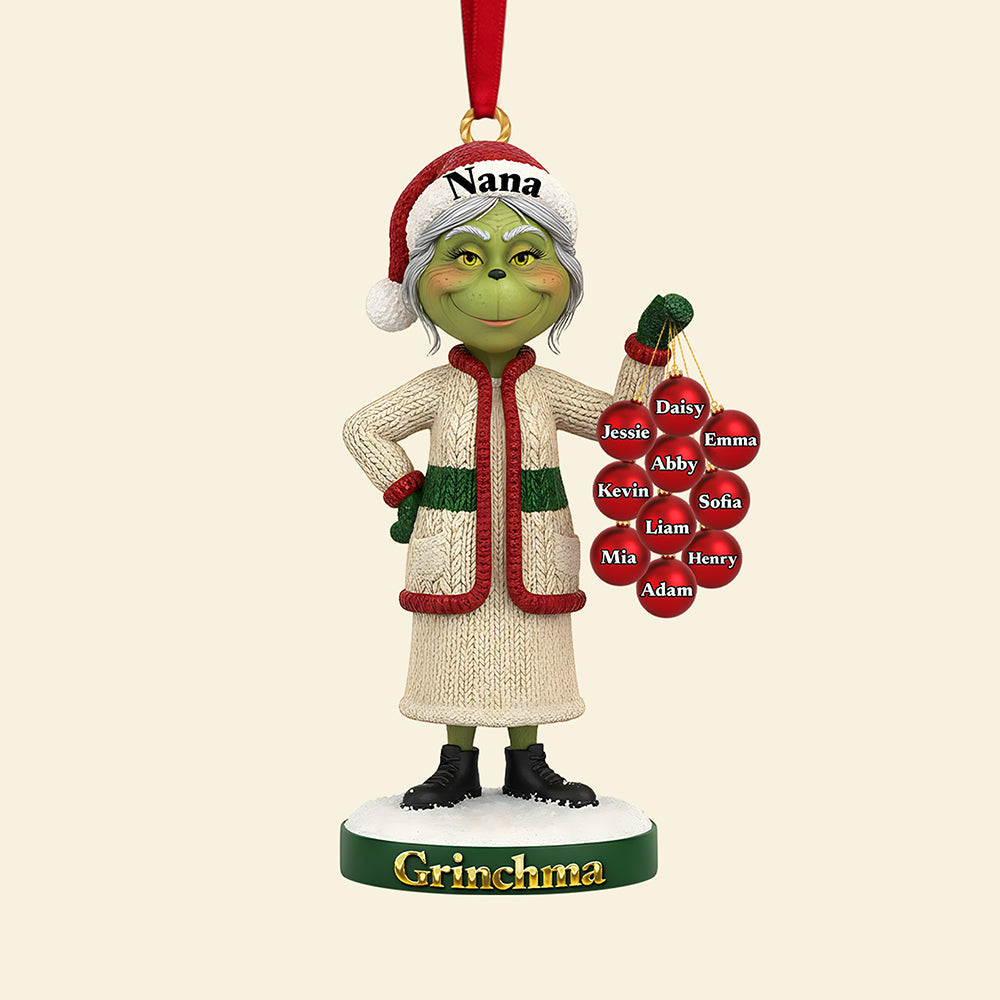 Celebrate Love & Family - Personalized Christmas Acrylic Ornament for Grandparents Ornament PopCulturePrints