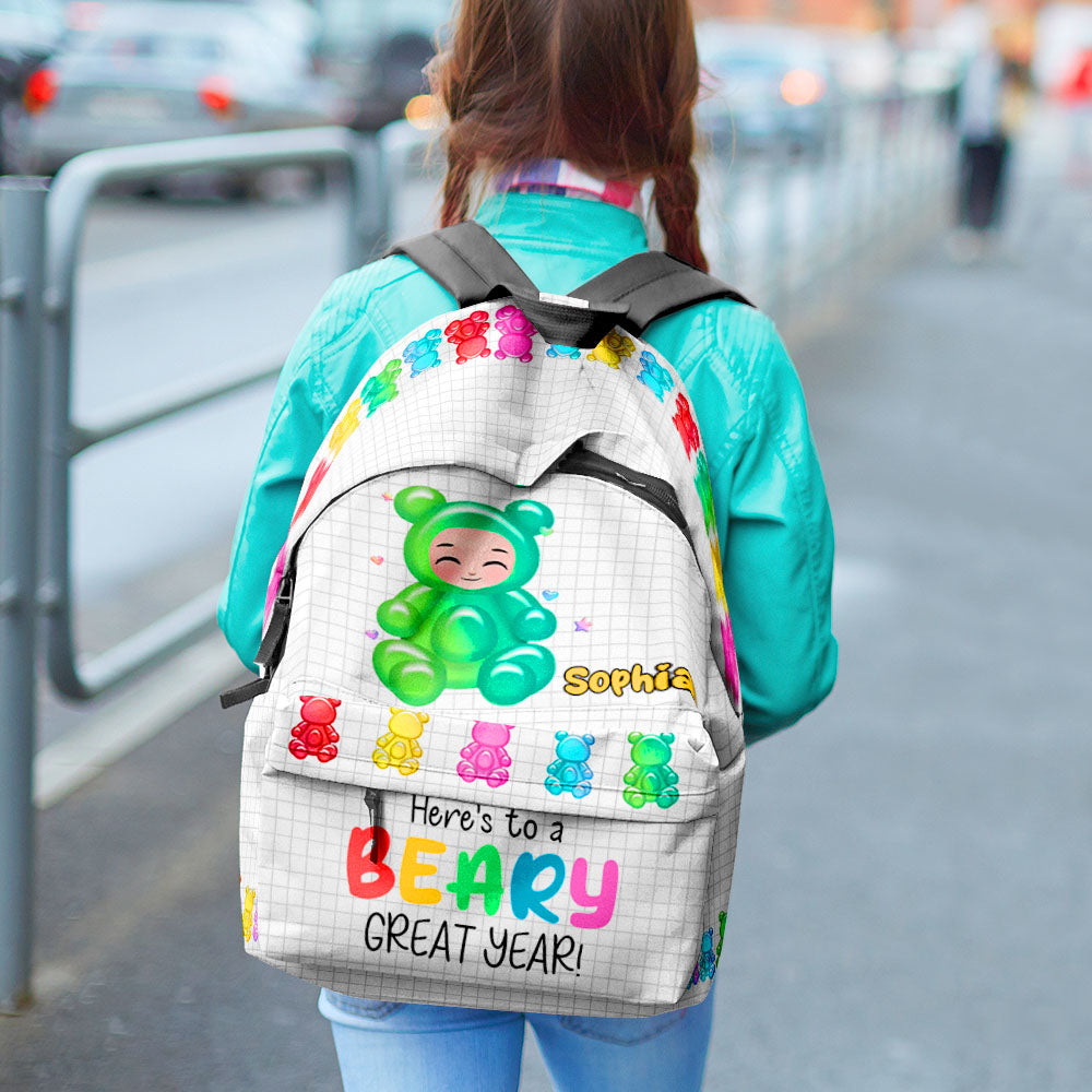 Beary Great Year Personalized Kids Backpack Backpack PopCulturePrints