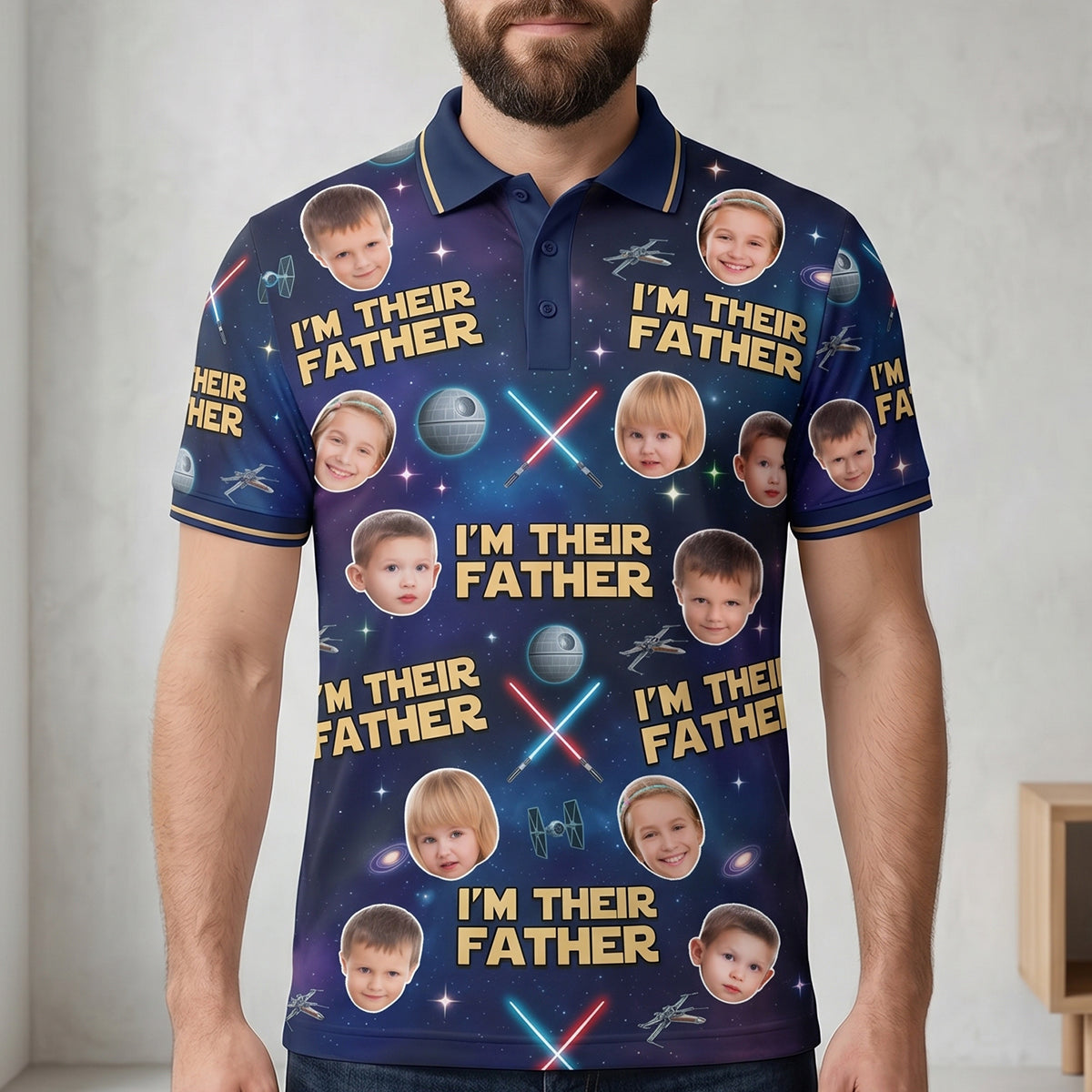 I'm Their Father Polo Shirt - Personalized Gift for Dads and Grandpas Polo Shirts PopCulturePrints