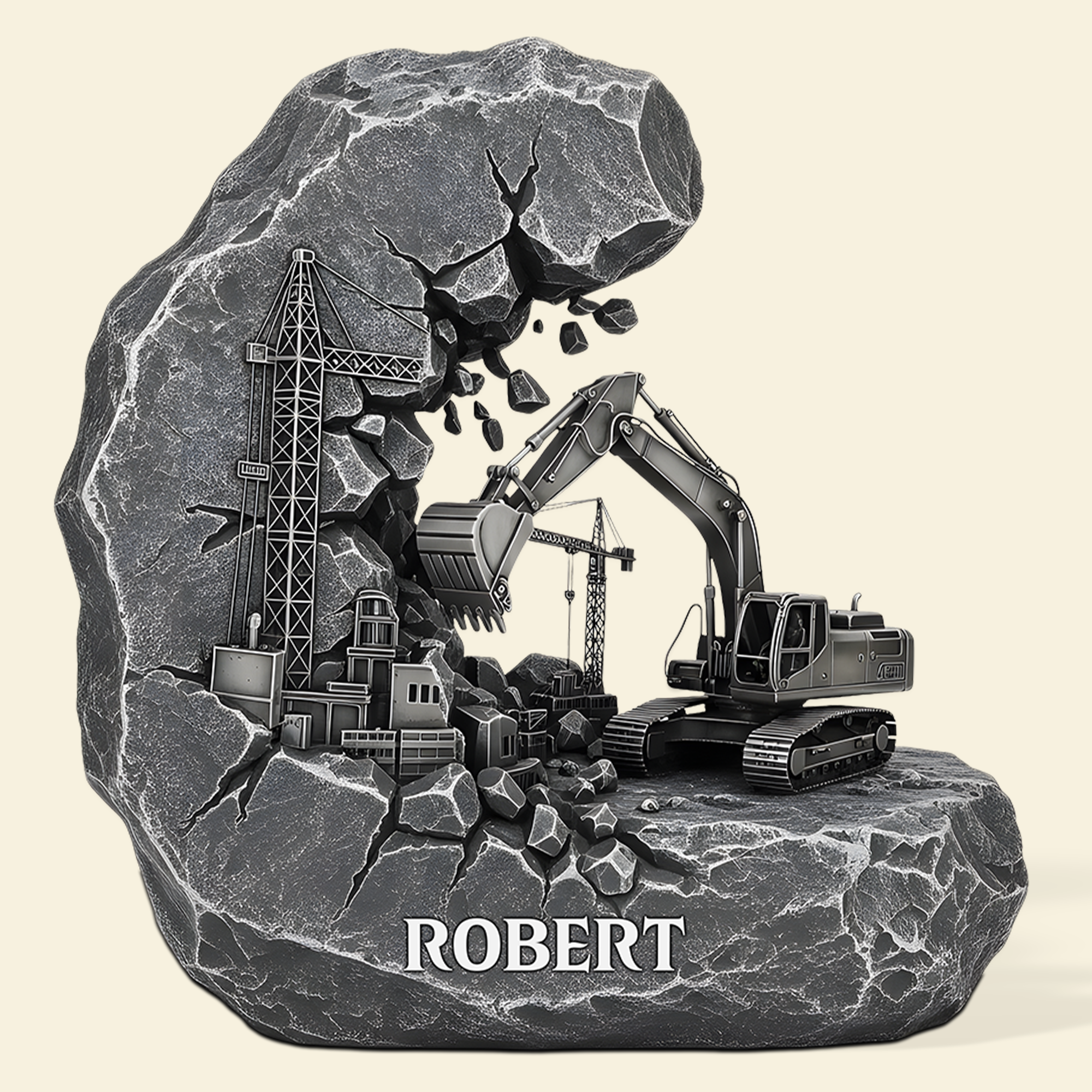 Excavator Operator Acrylic Plaque - Personalized Gifts for Construction Workers Shaped Plaques PopCulturePrints