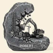 Load image into Gallery viewer, Excavator Operator Acrylic Plaque - Personalized Gifts for Construction Workers Shaped Plaques PopCulturePrints
