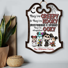 Load image into Gallery viewer, Custom Family Halloween Wood Sign - Creepy &amp; Kooky Wood Sign PopCulturePrints
