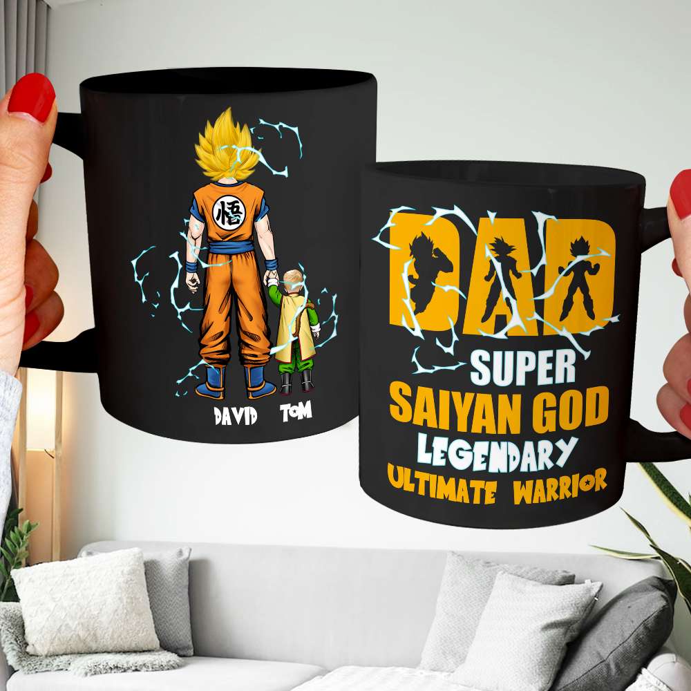 Super Saiyan God Dad Mug - Personalized Gift for Anime Lovers Coffee Mug PopCulturePrints