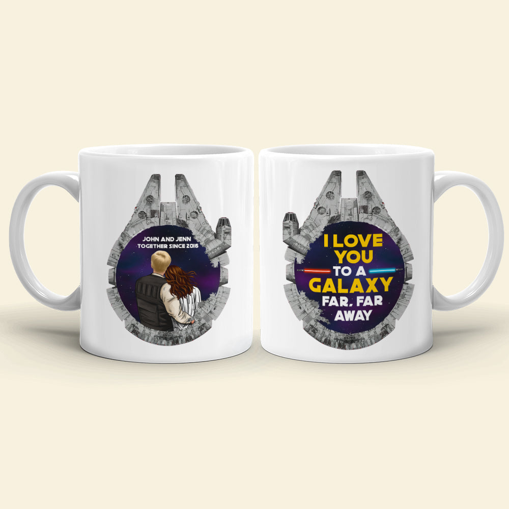 Personalized Galaxy Love Mug Set - Perfect Anniversary and Valentine's Day Gifts Coffee Mug PopCulturePrints