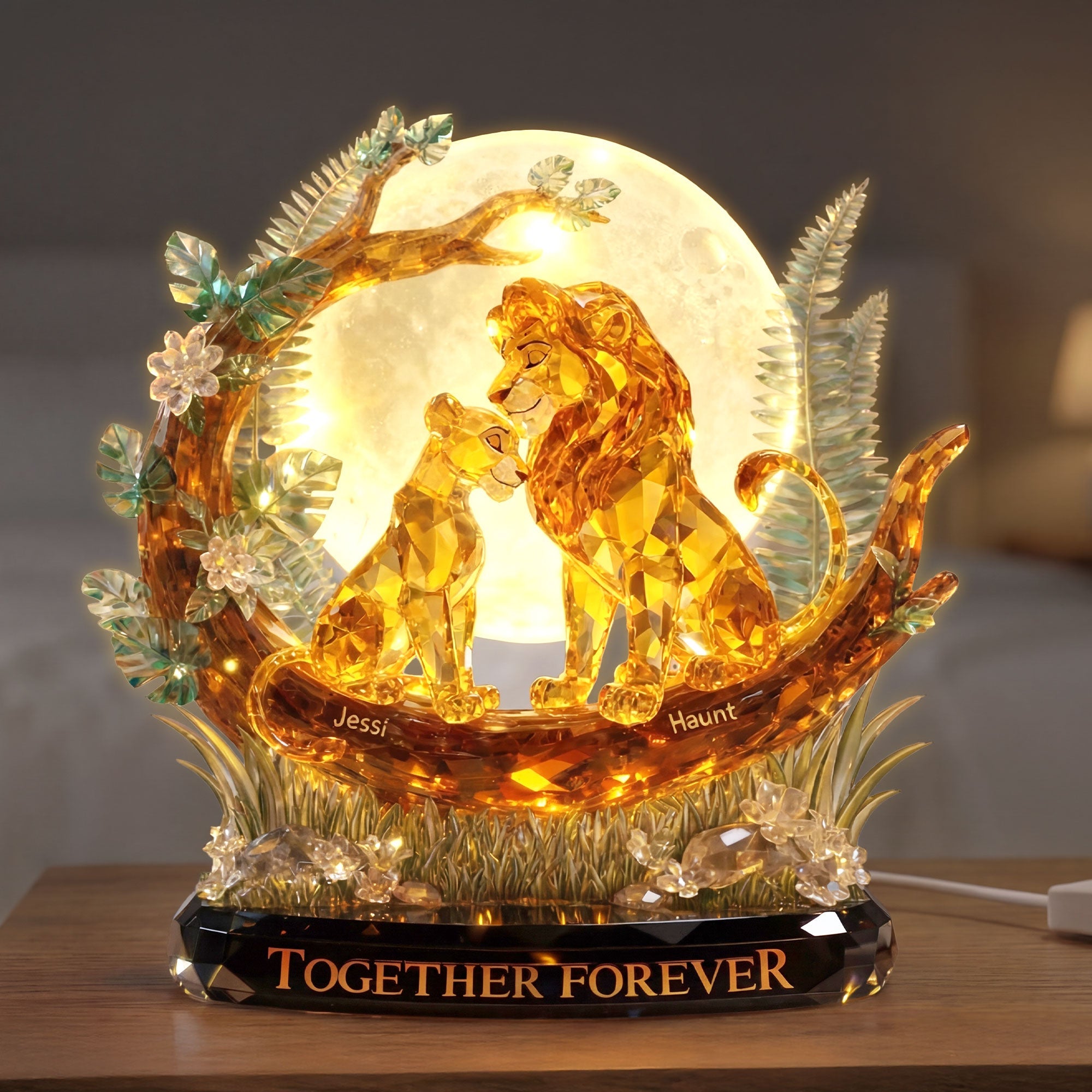 Together Forever - Romantic Couple Acrylic Light Box - Personalized Gifts for Couples Light Box PopCulturePrints