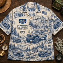 Load image into Gallery viewer, “Adventure Awaits: Go Anywhere, Do Anything” - Road Trip Ready Hawaiian Shirt - Personalized Gift for Adventure Lovers Hawaiian Shirts PopCulturePrints
