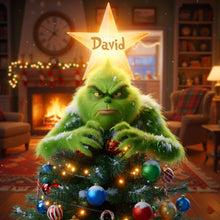 Load image into Gallery viewer, “Bring Joy to Your Holidays!” – Funny Christmas Tree Topper Personalized Gift for Family and Friends Ornament PopCulturePrints
