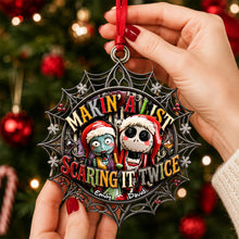 Load image into Gallery viewer, Makin' A List, Scaring It Twice - Personalized Christmas Acrylic Ornament
