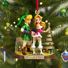 Load image into Gallery viewer, “There is a Link Between Us!” - Unique Personalized Couple Christmas Ornament Ornament PopCulturePrints
