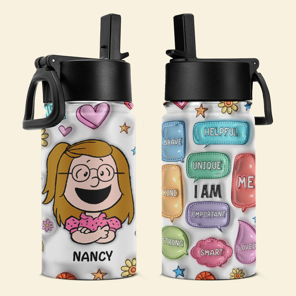 Personalized Cartoon Character Water Bottle