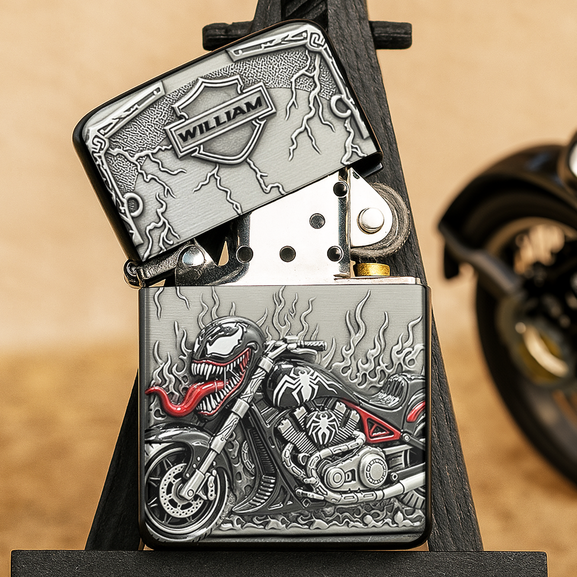Ignite Adventure: Customizable Beast Motorcycle Lighter - The Perfect Gift for Bikers Lighter PopCulturePrints