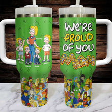 Load image into Gallery viewer, We&#39;re Proud of You Mom - Personalized 40oz Tumbler | Perfect Gift for Mom, Grandma, and More! Tumbler Cup PopCulturePrints
