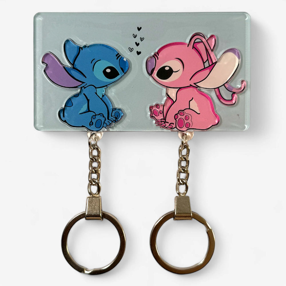 Cute Couple Key Holder - Adorable Duo Keychain Set