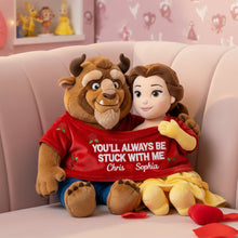 Load image into Gallery viewer, You'll Always Be Stuck With Me - Fairy Tale Couple Shirt Shaped Pillow Pillow PopCulturePrints
