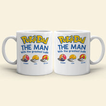 Load image into Gallery viewer, Personalized PokeDad Coffee Mug - Gift for Dad and Family with Fun Ball Design Coffee Mug PopCulturePrints
