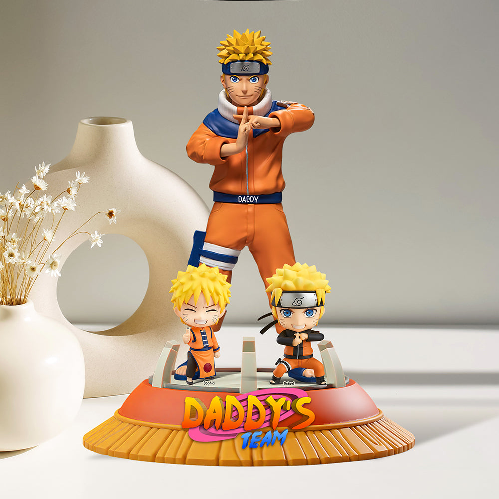 “Unleash Your Inner Ninja” - Daddy’s Team Acrylic Plaque - Personalized Gift for Dads, Kids, and Anime Fans Shaped Plaques PopCulturePrints