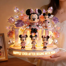 Load image into Gallery viewer, Happily Ever After Begins With Mom - Personalized Acrylic Light Box for Mother's Day Light Box PopCulturePrints
