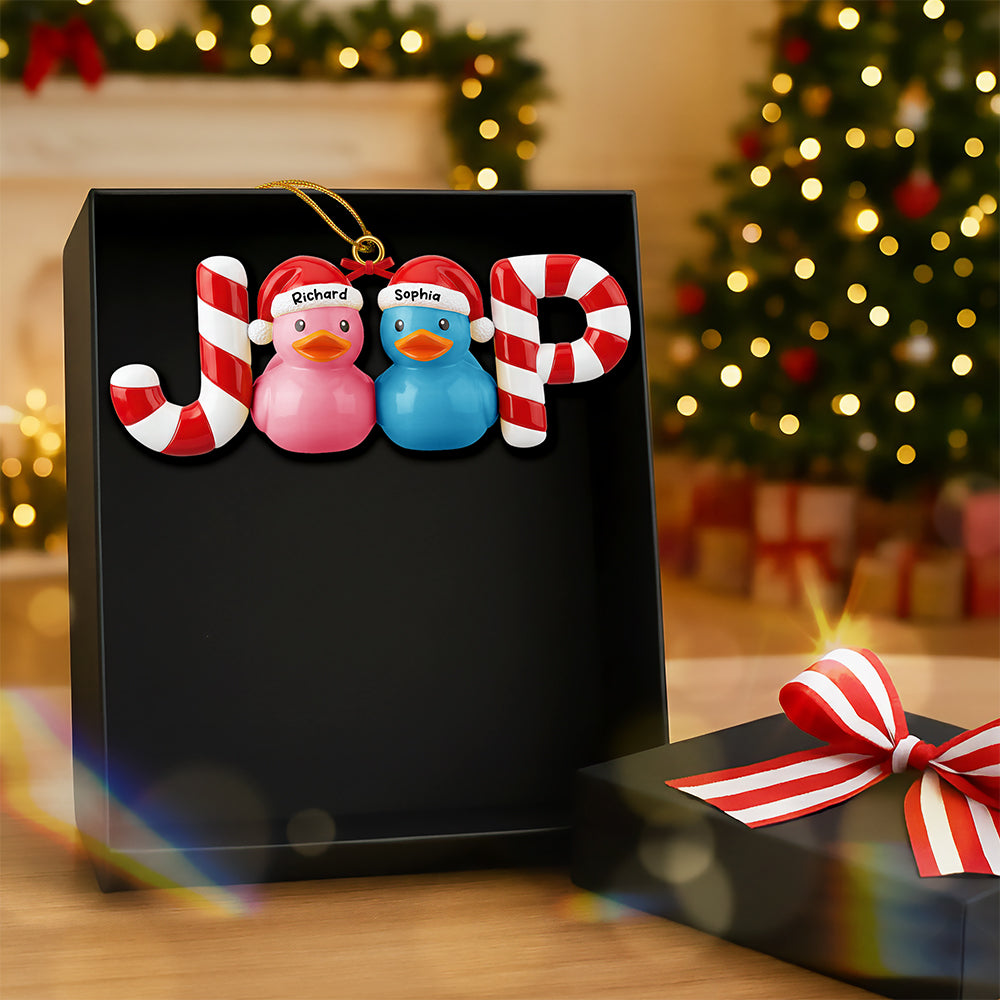 Candy Duck Couple Ornament - A Joyful Personalized Gift for Loved Ones Ornament PopCulturePrints